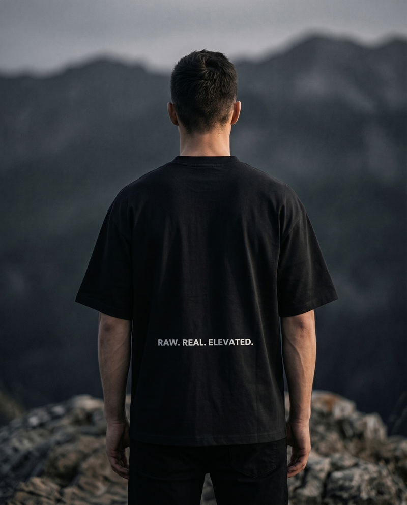 Elevin Oversize Tshirt Schwarz - Lifestyle Rückansicht