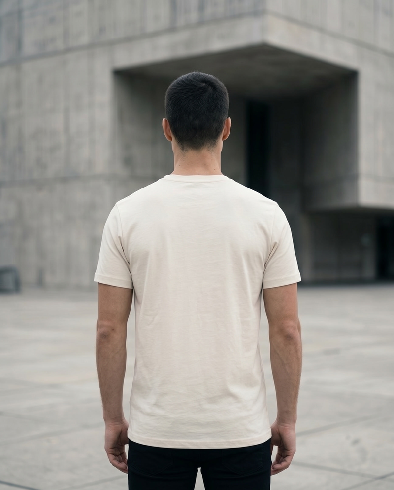 Elevin Organic Tshirt Beige - Lifestyle Rückansicht