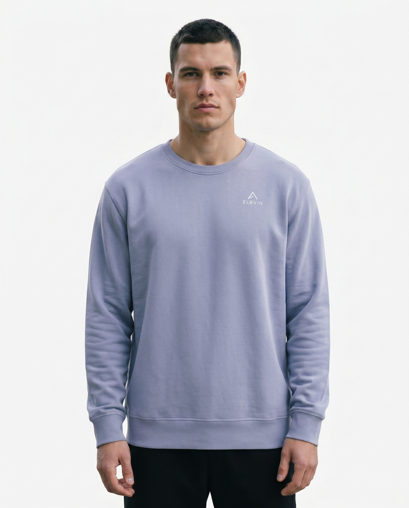 Elevin Organic Sweatshirt Flieder - Frontansicht Clean