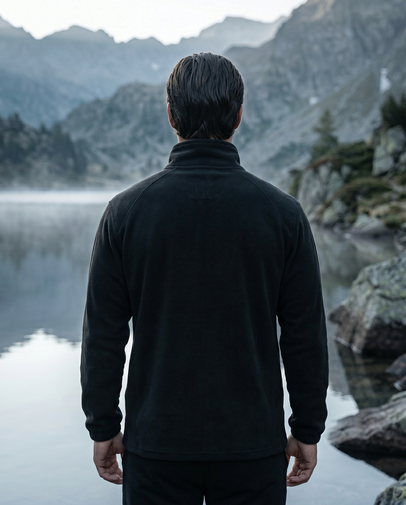 Elevin Fleece Jacket Schwarz - Lifestyle Rückansicht