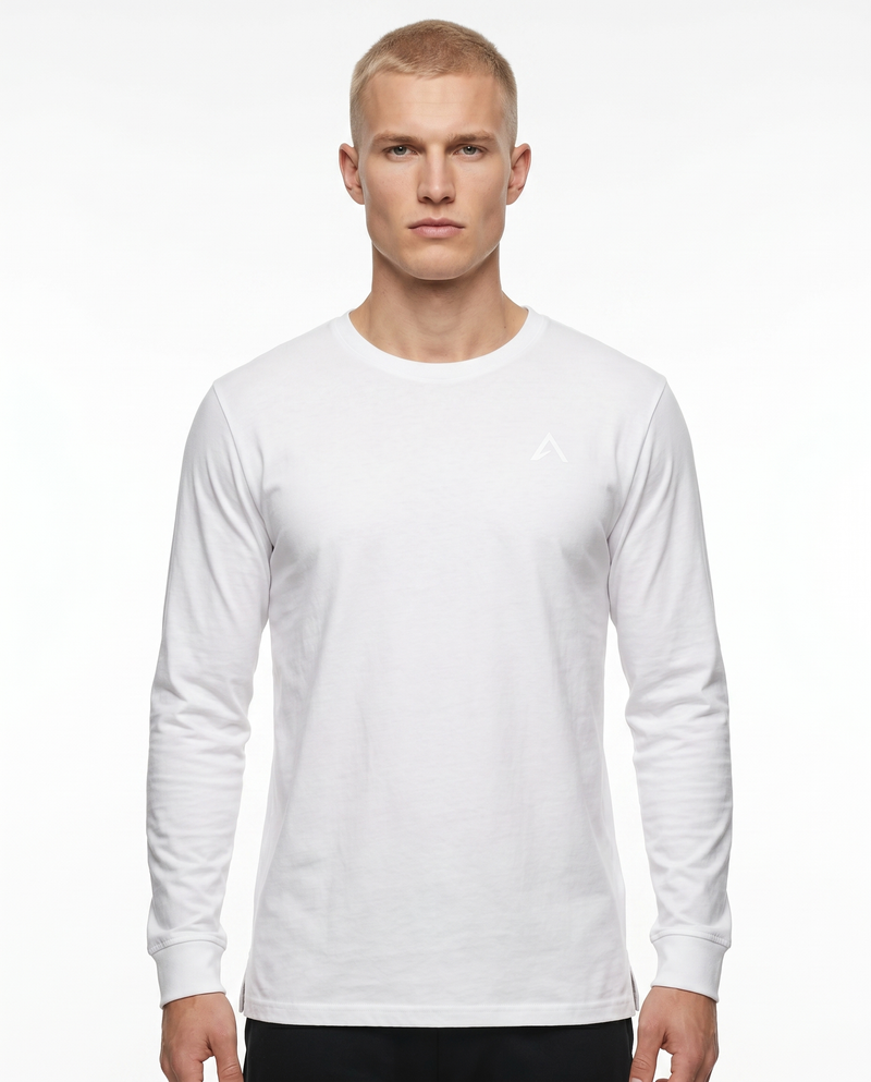 Elevin Longsleeve Weiß - Frontansicht Clean