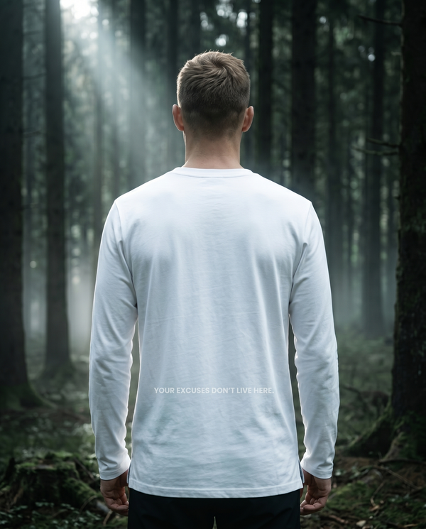 Elevin Longsleeve Weiß - Lifestyle Rückansicht