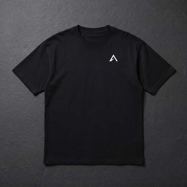 Elevin Heavy T-Shirt Schwarz - Nahaufnahme