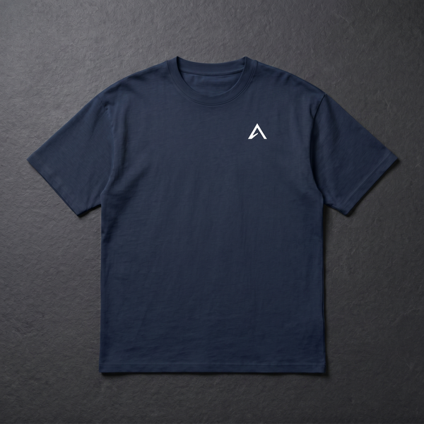 Elevin Heavy T-Shirt Navy Blue - Nahaufnahme
