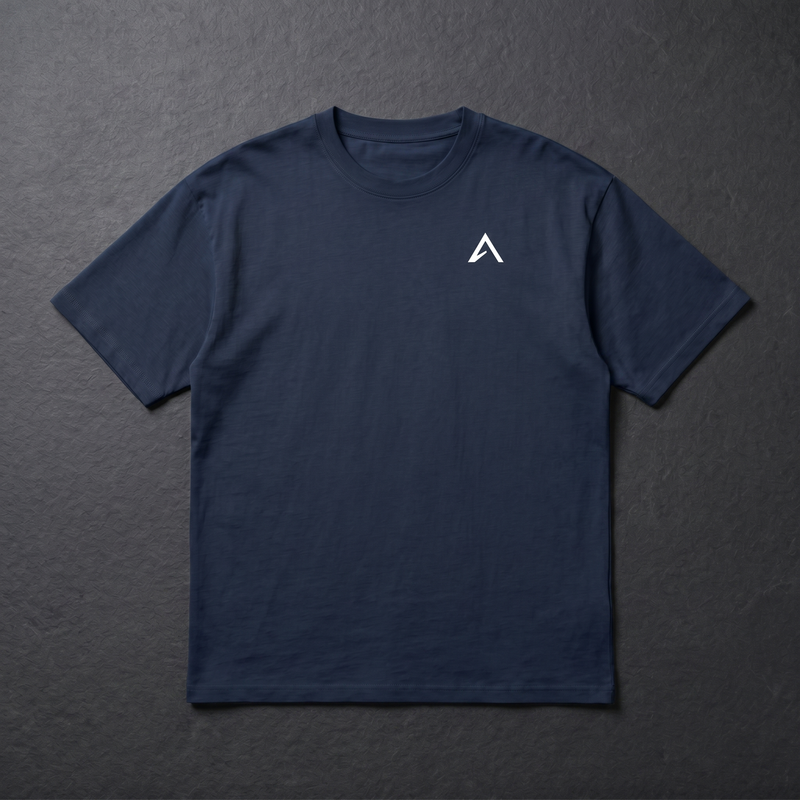 Elevin Heavy T-Shirt Navy Blue - Nahaufnahme