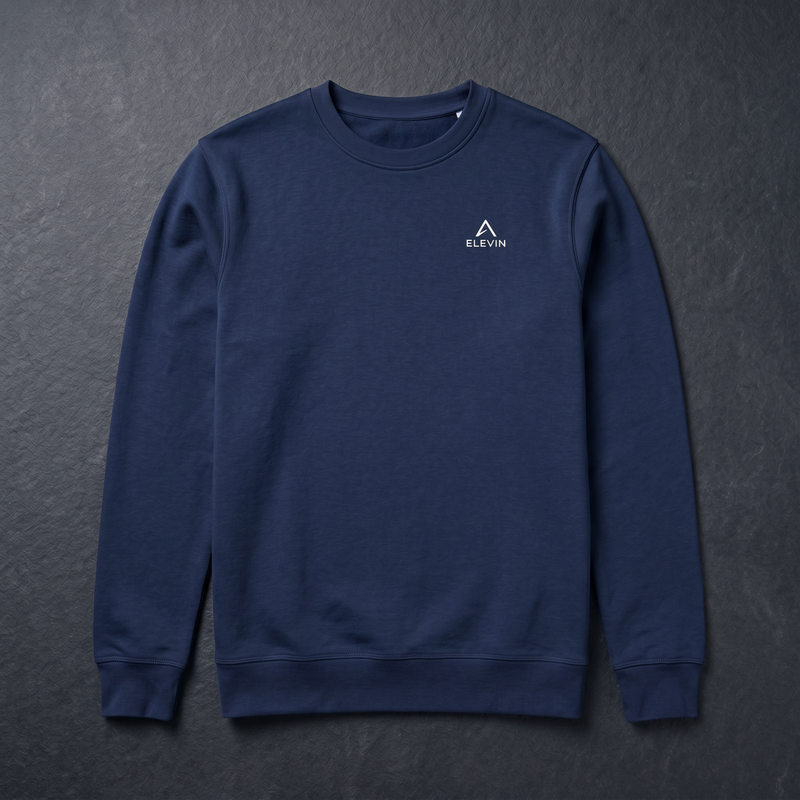 Elevin Organic Sweatshirt Navy Blue - Nahaufnahme