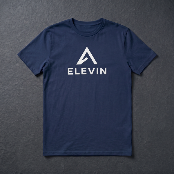 Elevin Organic Tshirt Navy Blue - Nahaufnahme