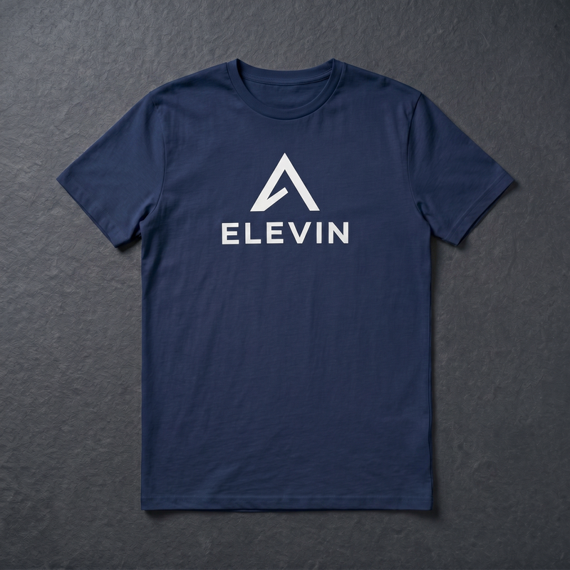 Elevin Organic Tshirt Navy Blue - Nahaufnahme