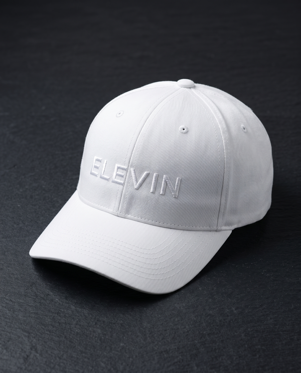 Elevin Baseball Cap Weiß - Nahaufnahme