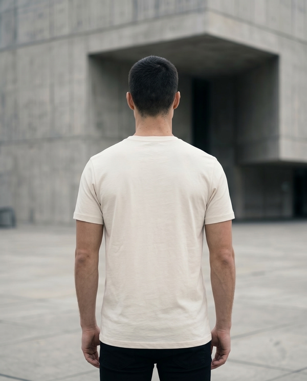 Elevin Organic Tshirt Beige - Lifestyle Rückansicht
