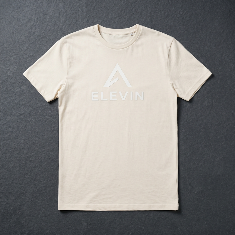 Elevin Organic Tshirt Beige - Nahaufnahme