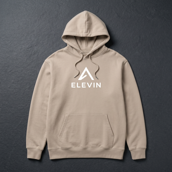 Elevin Organic Hoodie Beige - Nahaufnahme