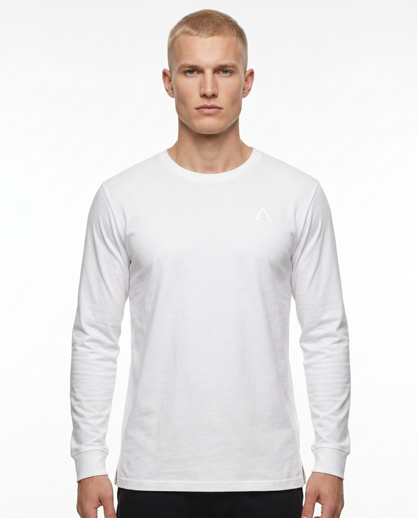 Elevin Longsleeve Weiß - Frontansicht Clean