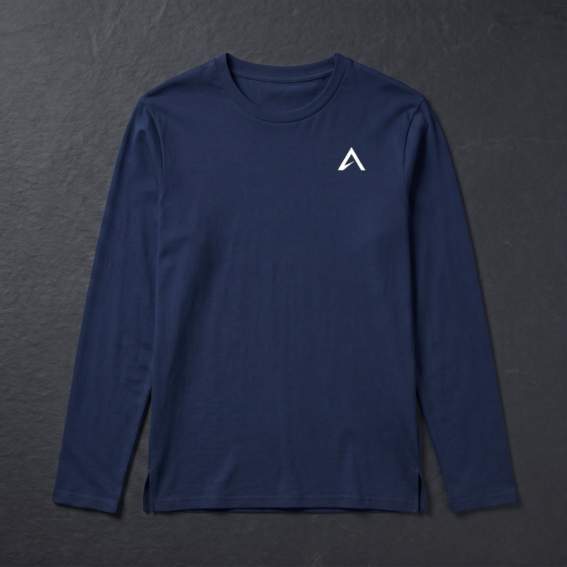 Elevin Longsleeve Navy Blue -  Nahaufnahme