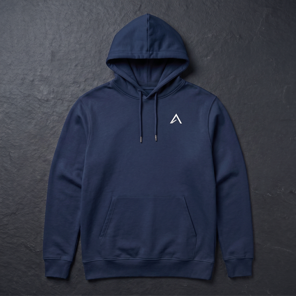 Elevin Organic Hoodie Navy Blue - Nahaufnahme