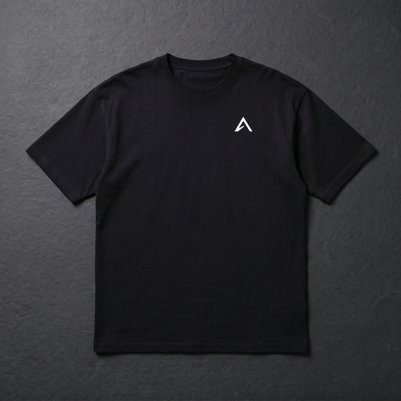 Elevin Heavy T-Shirt Schwarz - Nahaufnahme