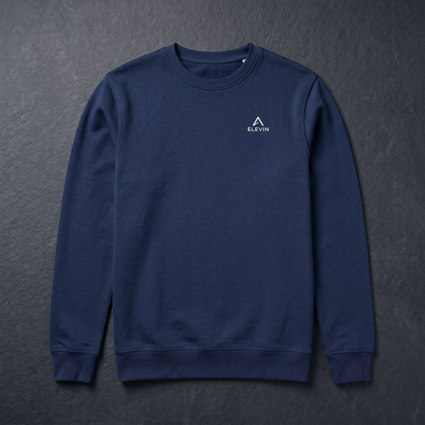 Elevin Organic Sweatshirt Navy Blue - Nahaufnahme