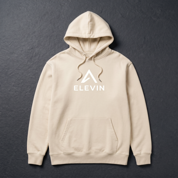 Elevin Organic Hoodie Beige - Nahaufnahme