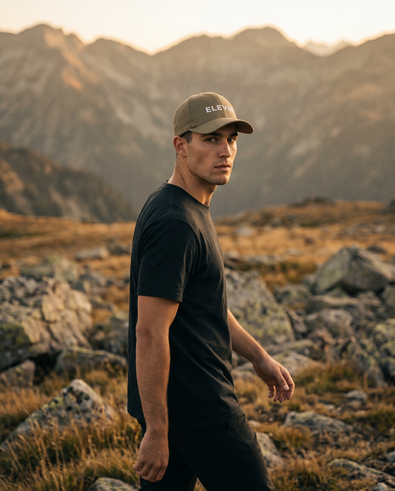 Elevin Baseball Cap Khaki - Lifestyle Seitenasicht