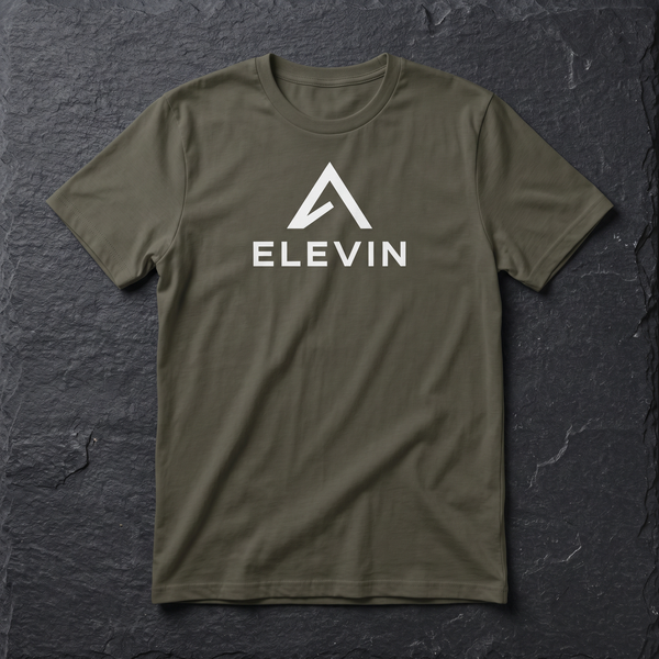 Elevin Organic Tshirt Khaki - Nahaufnahme