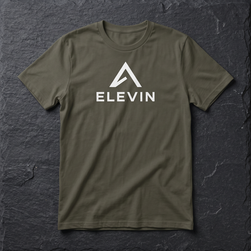 Elevin Organic Tshirt Khaki - Nahaufnahme