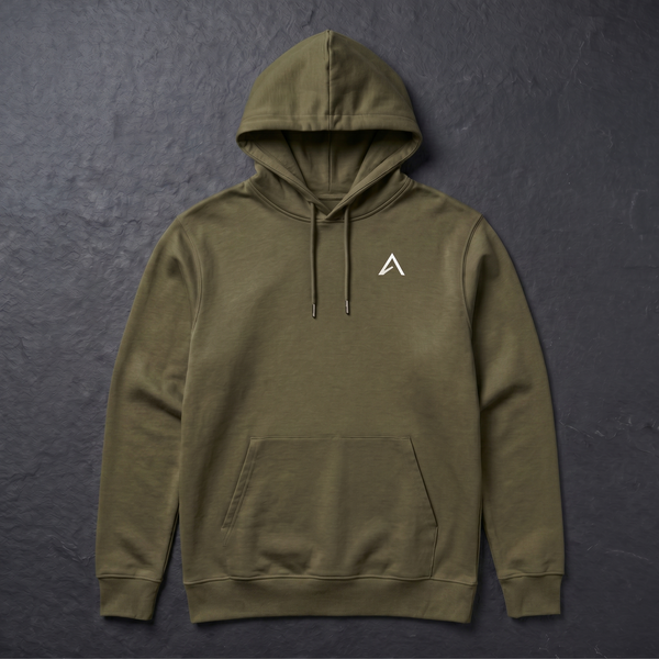 Elevin Organic Hoodie Khaki - Nahaufnahme